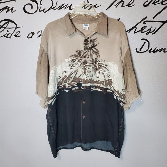 Third Coast Vintage Hawaiian Shirt with Palm Trees, XXL - Picture 1 of 3